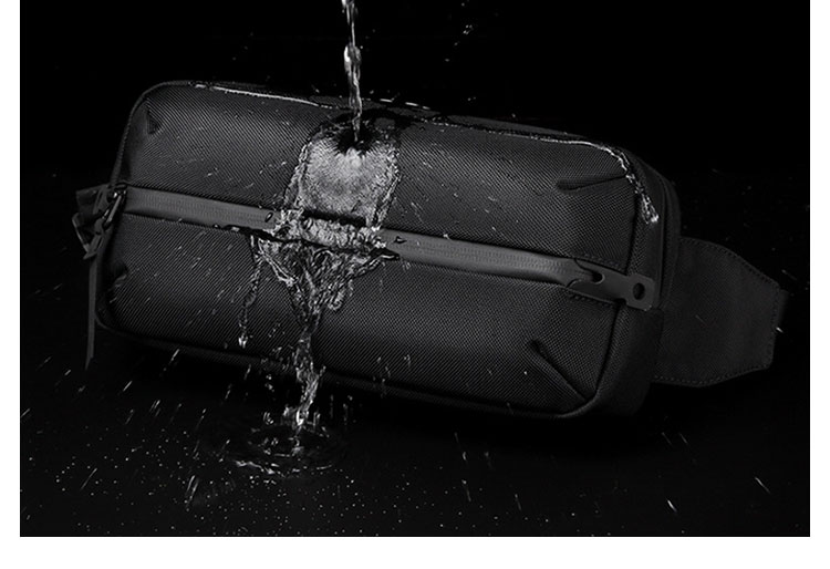 Whatna 牛 革 ワンショルダーメンズ ミニショルダーバッグ ウエストバッグ ウエストポーチ斜め掛けバッグ肩掛け 胸バッグ ダブルファスナー キーリング付 パスワードロックが付 男女兼用-16