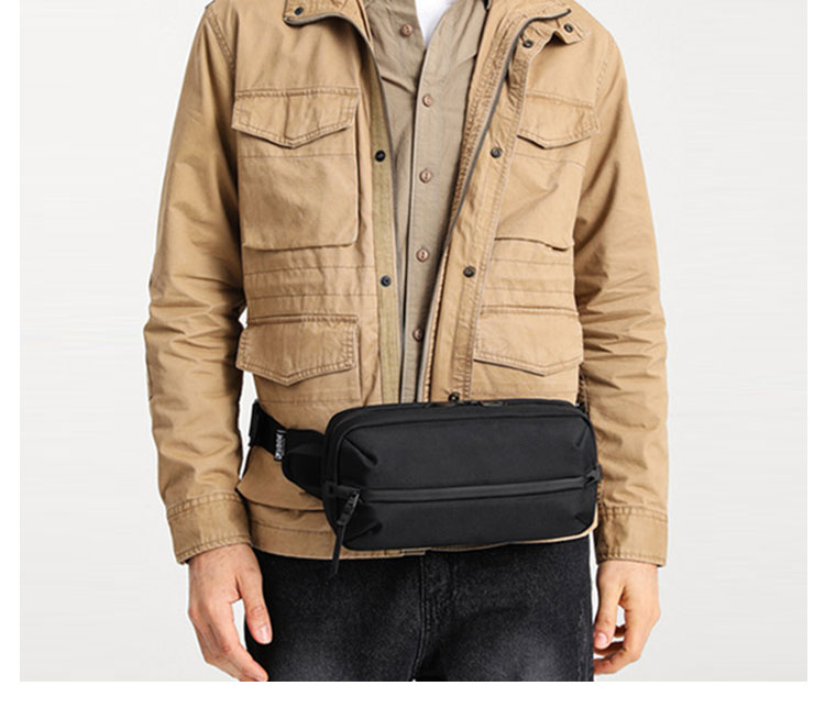 Whatna 牛 革 ワンショルダーメンズ ミニショルダーバッグ ウエストバッグ ウエストポーチ斜め掛けバッグ肩掛け 胸バッグ ダブルファスナー キーリング付 パスワードロックが付 男女兼用-10