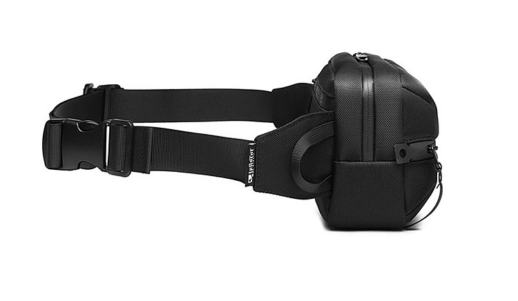 Whatna 牛 革 ワンショルダーメンズ ミニショルダーバッグ ウエストバッグ ウエストポーチ斜め掛けバッグ肩掛け 胸バッグ ダブルファスナー キーリング付 パスワードロックが付 男女兼用-4