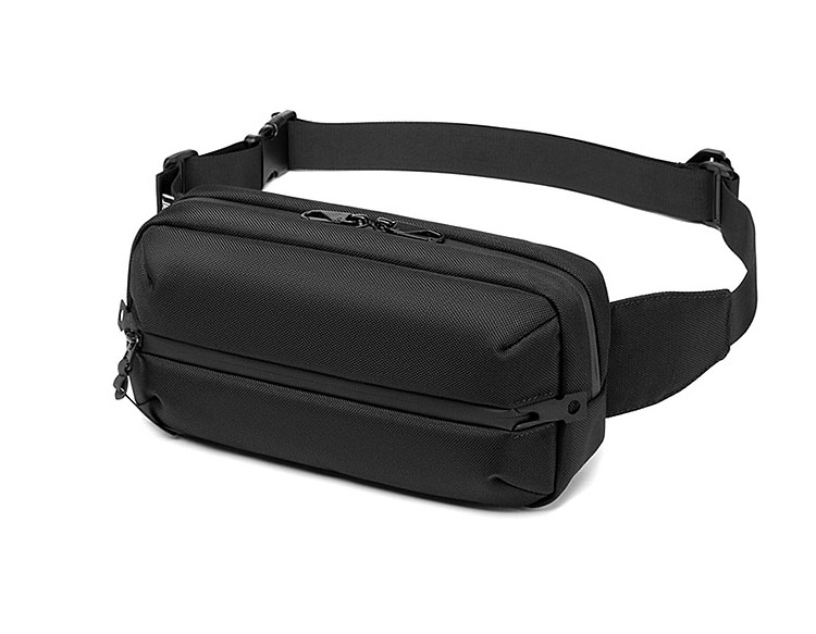 Whatna 牛 革 ワンショルダーメンズ ミニショルダーバッグ ウエストバッグ ウエストポーチ斜め掛けバッグ肩掛け 胸バッグ ダブルファスナー キーリング付 パスワードロックが付 男女兼用-3