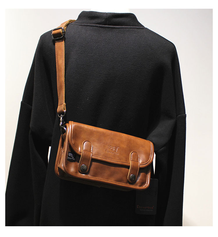 Whatna ワンショルダーメンズ ミニショルダーバッグ 斜め掛けバッグ肩掛け ミニ胸バッグ メッセンジャーバッグ 小さい 小型ショルダーミニバック肩掛けミニバッグ男女兼用-8