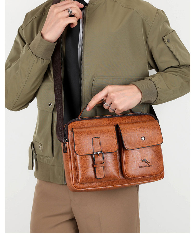 Whatna ショルダーバッグ メンズ レディース 3WAYトートバッグ ボディバッグ 斜め掛けバッグメッセンジャーバッグ PUレザー 大容量 マザーズバッグ 手提げバッグ フォーマル カジュアル バッグ 冠婚葬祭バッグ 男性 女性-10