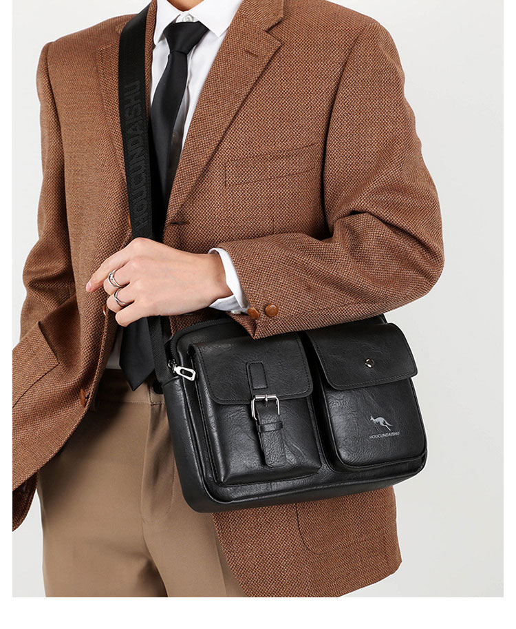 Whatna ショルダーバッグ メンズ レディース 3WAYトートバッグ ボディバッグ 斜め掛けバッグメッセンジャーバッグ PUレザー 大容量 マザーズバッグ 手提げバッグ フォーマル カジュアル バッグ 冠婚葬祭バッグ 男性 女性-12