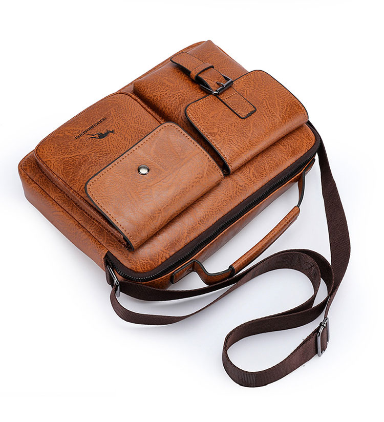 Whatna ショルダーバッグ メンズ レディース 3WAYトートバッグ ボディバッグ 斜め掛けバッグメッセンジャーバッグ PUレザー 大容量 マザーズバッグ 手提げバッグ フォーマル カジュアル バッグ 冠婚葬祭バッグ 男性 女性-4