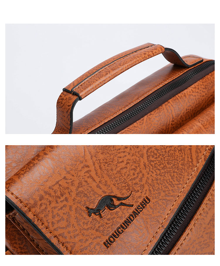 Whatna ショルダーバッグ メンズ レディース 3WAYトートバッグ ボディバッグ 斜め掛けバッグメッセンジャーバッグ PUレザー 大容量 マザーズバッグ 手提げバッグ フォーマル カジュアル バッグ 冠婚葬祭バッグ 男性 女性-9