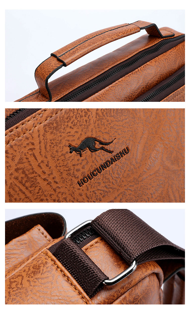 Whatna ショルダーバッグ メンズ レディース 3WAYトートバッグ ボディバッグ 斜め掛けバッグメッセンジャーバッグ PUレザー 大容量 マザーズバッグ 手提げバッグ フォーマル カジュアル バッグ 冠婚葬祭バッグ 男性 女性-9