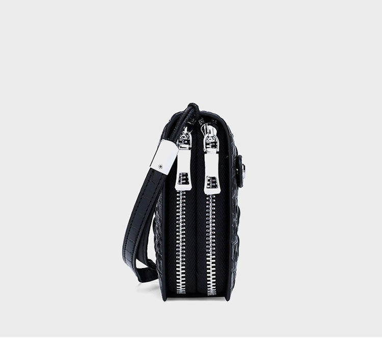 Whatna ミニセカンド バッグ メンズ 小型バッグ 長財布 7枚カード収納 カード入れ 小銭入れ 札入れ 3室仕切 レザー ミニクラッチ バッグ 手持ちバッグ 手提げ財布 手持ちカバン 男性用 紳士用-3