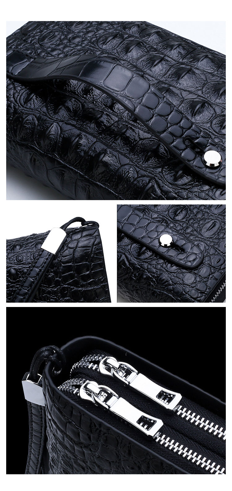 Whatna ミニセカンド バッグ メンズ 小型バッグ 長財布 7枚カード収納 カード入れ 小銭入れ 札入れ 3室仕切 レザー ミニクラッチ バッグ 手持ちバッグ 手提げ財布 手持ちカバン 男性用 紳士用-9