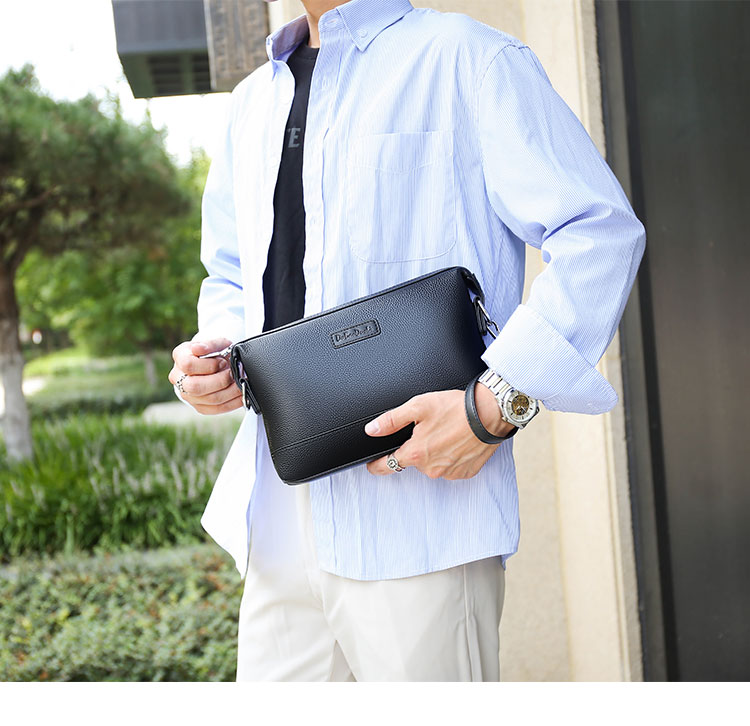 Whatna ワンショルダーバッグ メンズ 3WAYセカンド バッグ ボディバッグ 斜め掛けバッグ 胸バッグ 手提げ バッグ 手持ちバッグメッセンジャーバッグ 牛革 本 革 ォーマル 結婚式 葬式 冠婚葬祭 バッグパーティー バッグ-10