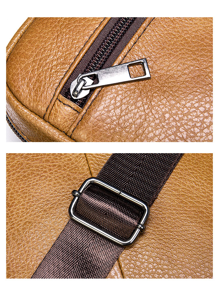 Whatna 牛 革 ミニショルダーバッグ メンズ ポシェット ワンショルダー ボディー バッグ 斜め掛けバッグ 肩掛けミニ胸バッグ メッセンジャーバッグ 小さい 本革 小型ショルダー肩掛けミニバッグ男女兼用-6