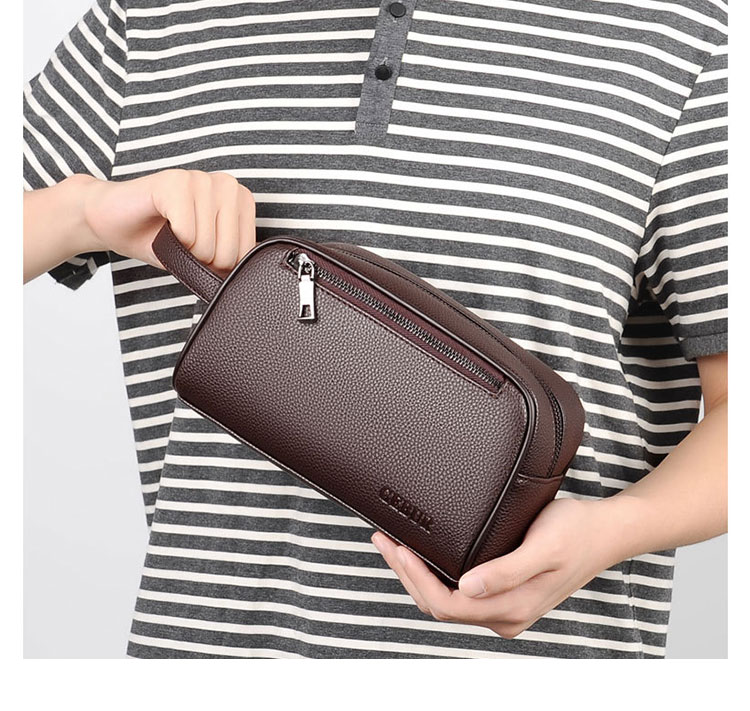 Whatna セカンドバッグ メンズ クラッチ バッグ pu レザー ボックス型ハンドバッグ手持ちバッグ 手提げバッグ 化粧バッグフォーマル 結婚式 葬式 冠婚葬祭 パーティー バッグ-14