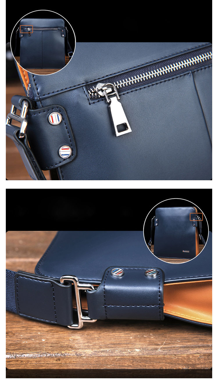 Whatna ワンショルダーメンズかばん ボディバッグ 斜めがけ 肩掛けバッグ 胸バッグ 手提げバッグ メッセンジャーバッグレザ ー ipad10.5収納可-7