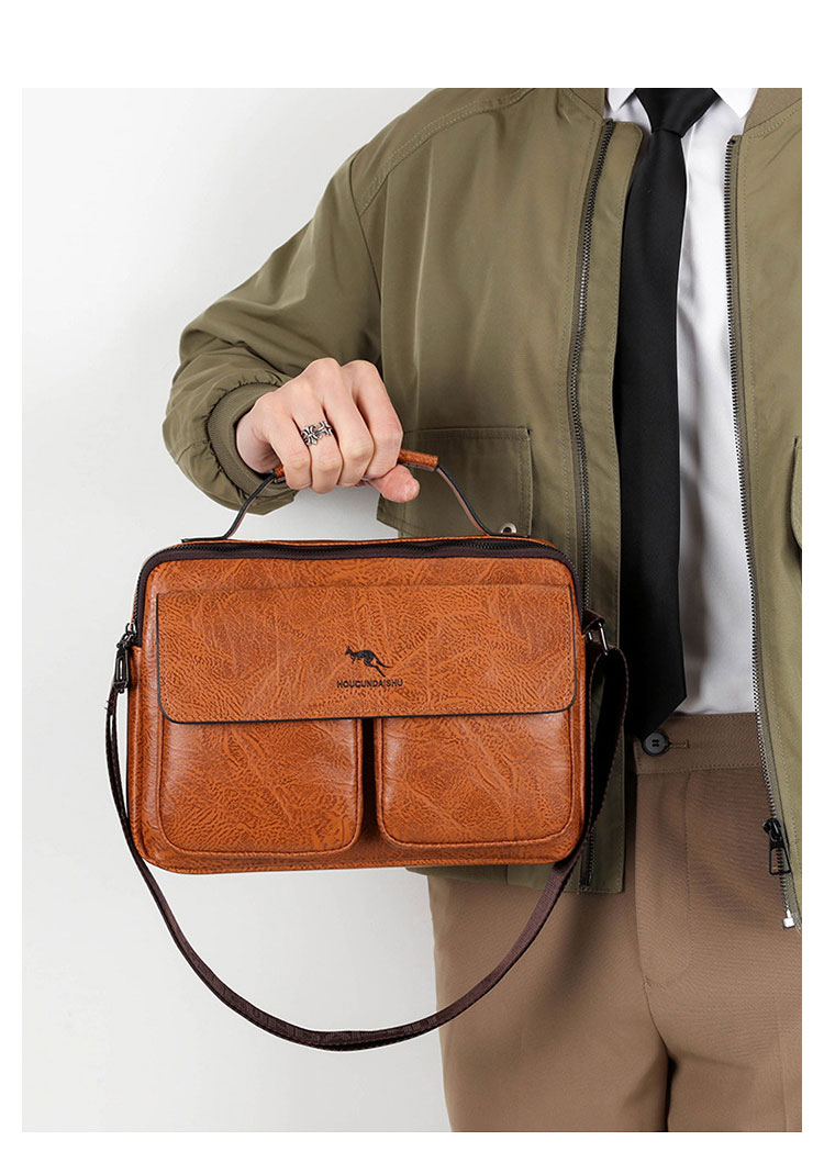 Whatna 革 ワンショルダーメンズ バック 3way 斜め掛け胸バッグ 手提げバッグ 手持げバッグ トートバッグセカンドバッグ Ipad 10.5収納可 横型 カジュアル フォーマル ビジネス 通学 通勤 肩掛けバッグ 自転車かばん プレゼント男性9007-9