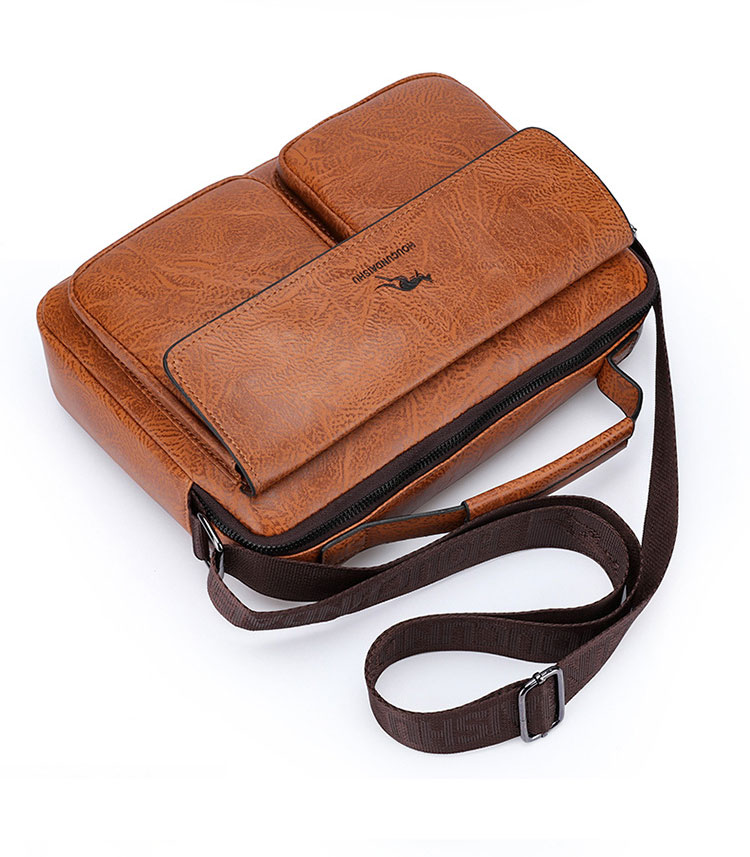 Whatna 革 ワンショルダーメンズ バック 3way 斜め掛け胸バッグ 手提げバッグ 手持げバッグ トートバッグセカンドバッグ Ipad 10.5収納可 横型 カジュアル フォーマル ビジネス 通学 通勤 肩掛けバッグ 自転車かばん プレゼント男性9007-4