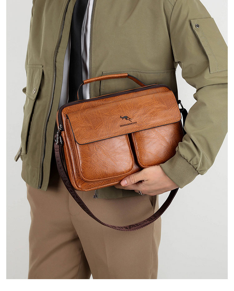 Whatna 革 ワンショルダーメンズ バック 3way 斜め掛け胸バッグ 手提げバッグ 手持げバッグ トートバッグセカンドバッグ Ipad 10.5収納可 横型 カジュアル フォーマル ビジネス 通学 通勤 肩掛けバッグ 自転車かばん プレゼント男性9007-10