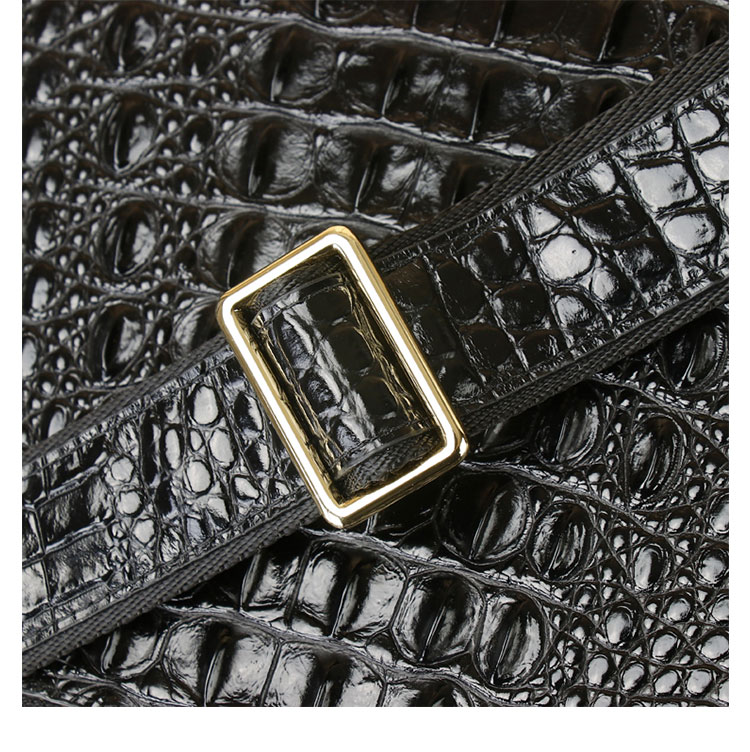 Whatna ワニ革ショルダーバッグ メンズ 3way斜め掛け胸バッグ 手提げバッグ セカンドバッグ 手持げバッグ ビジネスバッグ A4 Ipad 10.5収納可2室仕切 鰐革 カジュアル フォーマル ビジネス 通学 通勤 結婚式 肩掛けバッグ 自転車かばん 4445-11