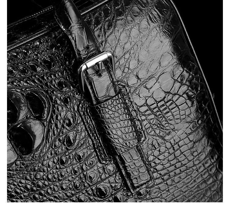 Whatna ワニ革 本革 ビジネス バッグメンズ 2way ショルダー 手提げ バッグ ブルファスナークロコダイル革 ブリーフケース 15.6インチPC対応 旅行 出張 通勤 通学 就活 面接 バッグ かばん 男性用 G0026-10