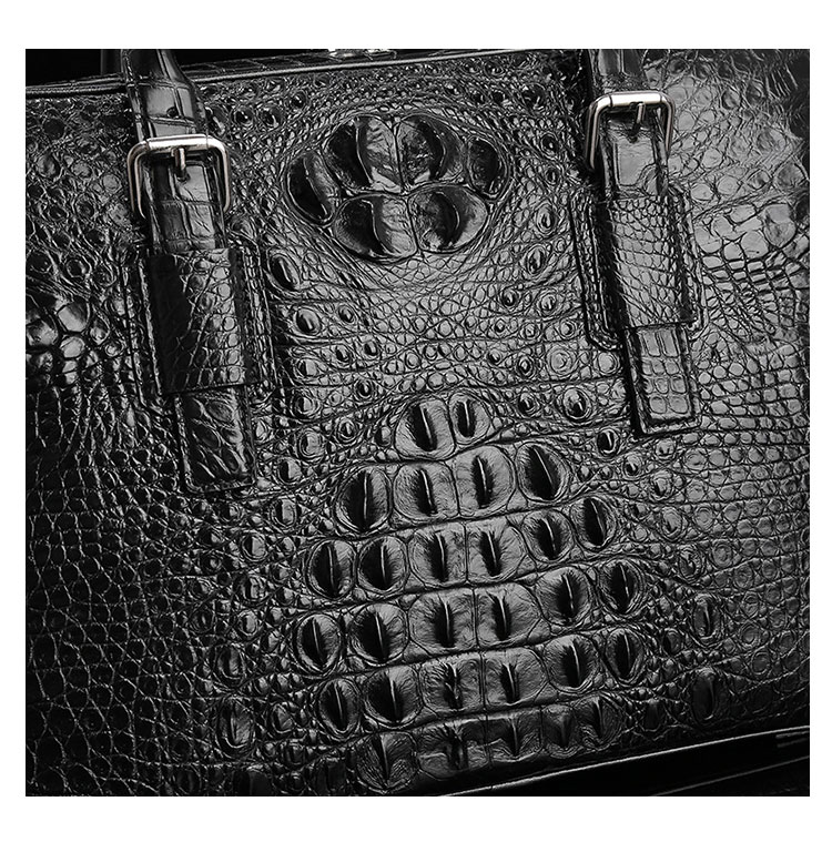 Whatna ワニ革 本革 ビジネス バッグメンズ 2way ショルダー 手提げ バッグ ブルファスナークロコダイル革 ブリーフケース 15.6インチPC対応 旅行 出張 通勤 通学 就活 面接 バッグ かばん 男性用 G0026-8