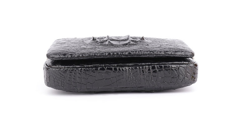 Whatna ワニ革 本革 ミニショルダーバッグ メンズ ポシェットポ メッセンジャーバッグ 縦型 ipad mini収納可 さめ ビジネスバッグクロコダイル革 本皮 通勤 通学 斜めがけバッグ かばん男性用 ブラウン 黒（1132）-4