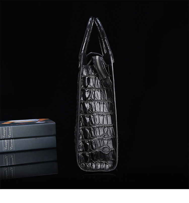 Whatnaワニ革 本革 ビジネス バッグメンズ 2way ショルダー 手提げ バッグ ブルファスナー クロコダイル革 ブリーフケース 15.6インチPC対応 旅行 出張 通勤 通学 就活 面接 バッグ かばん 男性用 G0021-3