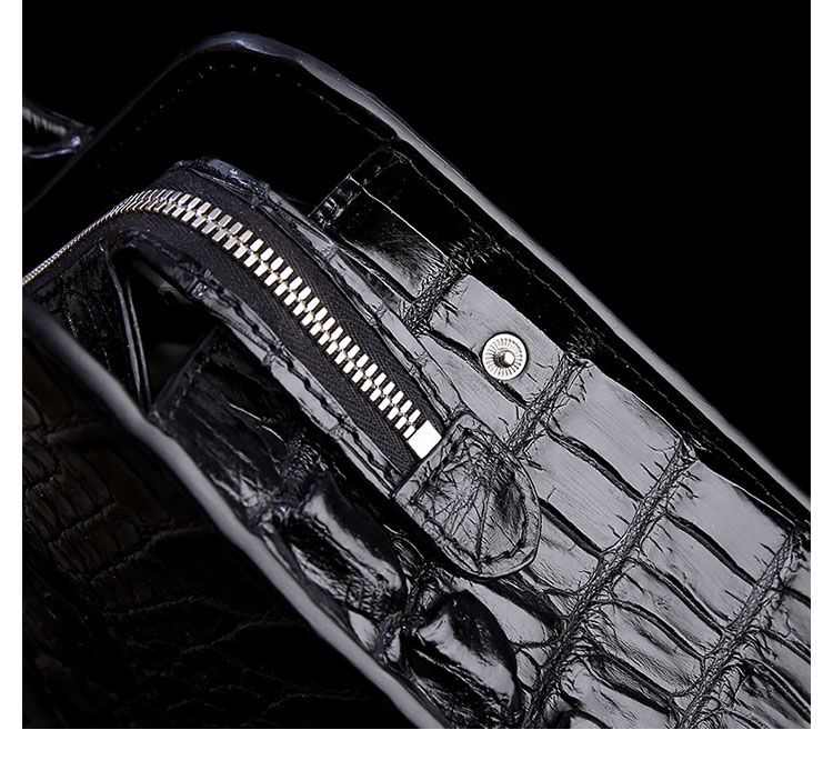 Whatnaワニ革 本革 ビジネス バッグメンズ 2way ショルダー 手提げ バッグ ブルファスナー クロコダイル革 ブリーフケース 15.6インチPC対応 旅行 出張 通勤 通学 就活 面接 バッグ かばん 男性用 G0021-9