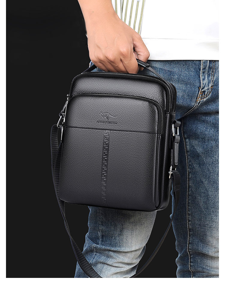 Whatna 厚 手 レザー ワンショルダーバッグ メンズ 3way斜め掛け胸バッグ 手提げバッグ セカンドバッグ 手持げバッグ革Ipad 9.7収納可 カジュアル フォーマル ビジネス 通学 通勤 結婚式 肩掛けバッグ 自転車かばん プレゼント男性-12