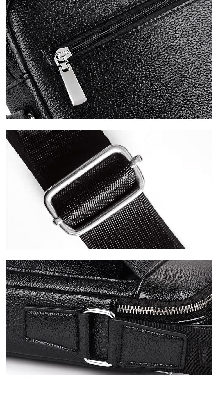 Whatna 厚 手 レザー ワンショルダーバッグ メンズ 3way斜め掛け胸バッグ 手提げバッグ セカンドバッグ 手持げバッグ革Ipad 9.7収納可 カジュアル フォーマル ビジネス 通学 通勤 結婚式 肩掛けバッグ 自転車かばん プレゼント男性-9