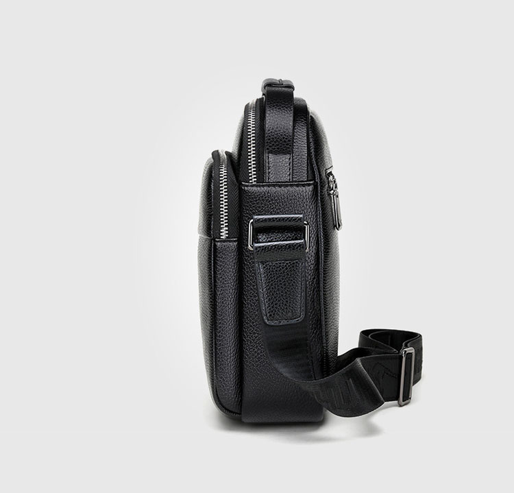 Whatna 厚 手 レザー ワンショルダーバッグ メンズ 3way斜め掛け胸バッグ 手提げバッグ セカンドバッグ 手持げバッグ革Ipad 9.7収納可 カジュアル フォーマル ビジネス 通学 通勤 結婚式 肩掛けバッグ 自転車かばん プレゼント男性-3