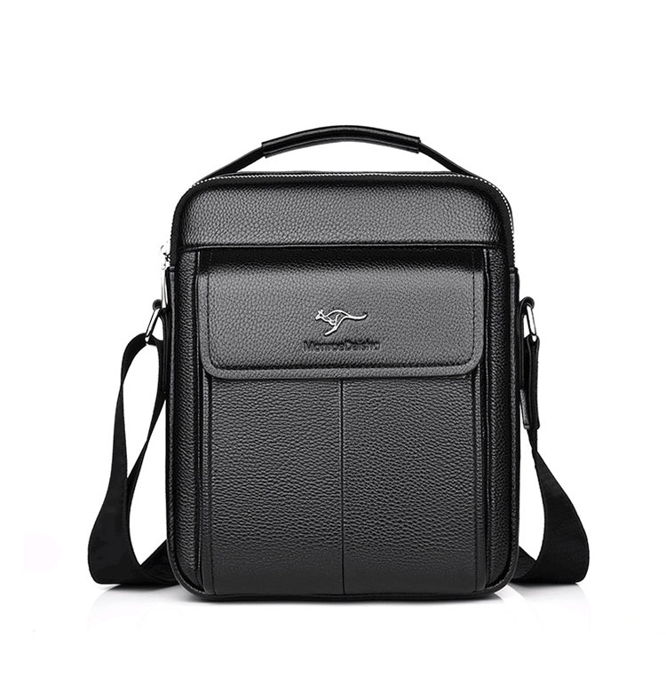 Whatna 厚 手 レザー ワンショルダーバッグ メンズ 3way斜め掛け胸バッグ 手提げバッグ セカンドバッグ 手持げバッグ革Ipad 9.7収納可 カジュアル フォーマル ビジネス 通学 通勤 結婚式 肩掛けバッグ 自転車かばん プレゼント男性-1