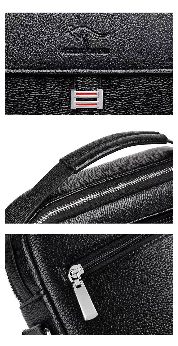 Whatna 厚 手 レザー ワンショルダーバッグ メンズ 3way斜め掛け胸バッグ 手提げバッグ セカンドバッグ 手持げバッグ革Ipad 9.7収納可 カジュアル フォーマル ビジネス 通学 通勤 結婚式 肩掛けバッグ 自転車かばん プレゼント男性-7