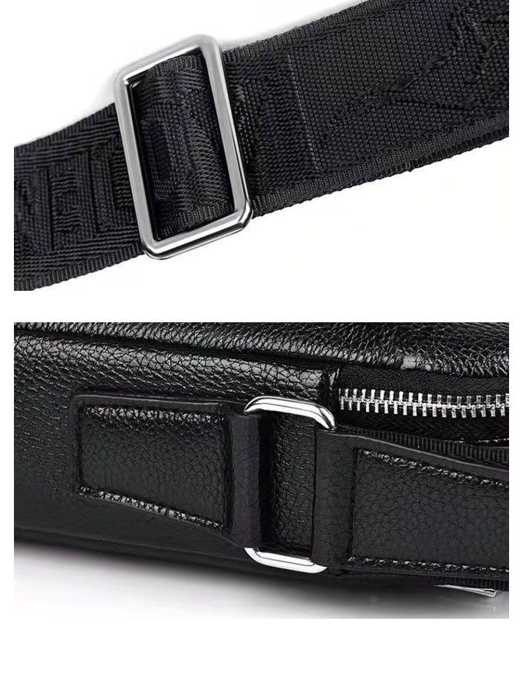 Whatna 厚 手 レザー ワンショルダーバッグ メンズ 3way斜め掛け胸バッグ 手提げバッグ セカンドバッグ 手持げバッグ革Ipad 9.7収納可 カジュアル フォーマル ビジネス 通学 通勤 結婚式 肩掛けバッグ 自転車かばん プレゼント男性-8