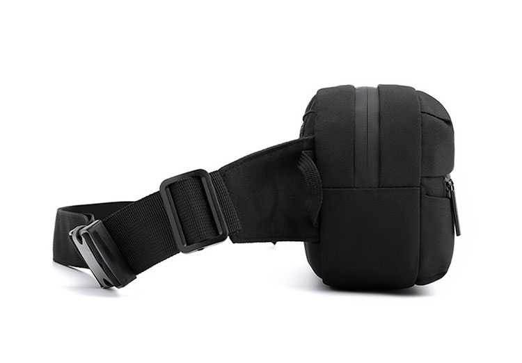 Whatna ミニショルダーバッグ メンズ ウエストバッグ ウエストポーチミニボディ斜め掛け胸バッグ  ボディー バッグ 肩掛け ワンショルダー バッグ 男女兼用  軽量 キーリング付-2