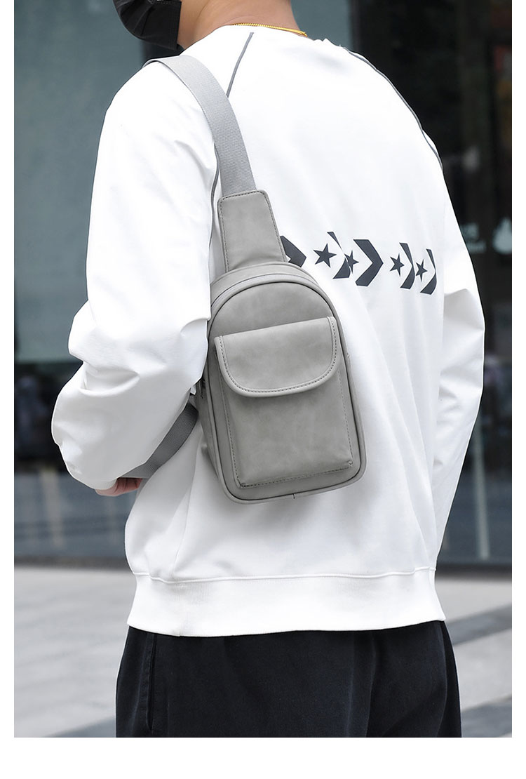 Whatna ミニショルダーバッグ メンズ ミニボディ斜め掛け胸バッグ ボディー バッグ 肩掛け ワンショルダー バッグ 男女兼用 軽量7001-12