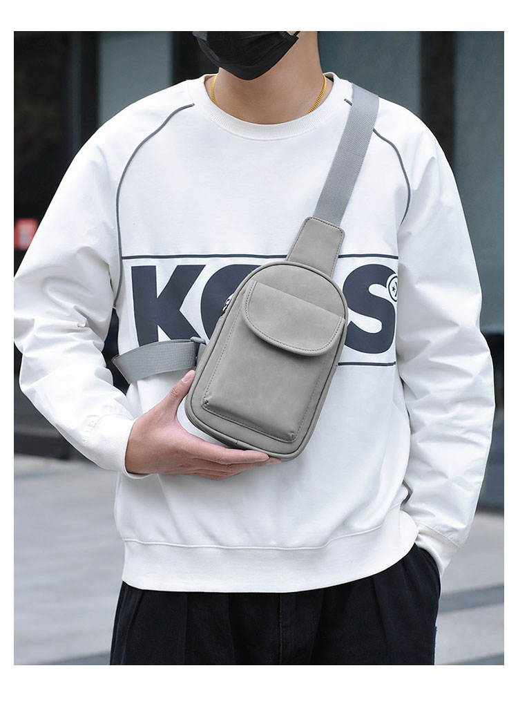 Whatna ミニショルダーバッグ メンズ ミニボディ斜め掛け胸バッグ ボディー バッグ 肩掛け ワンショルダー バッグ 男女兼用 軽量7001-11