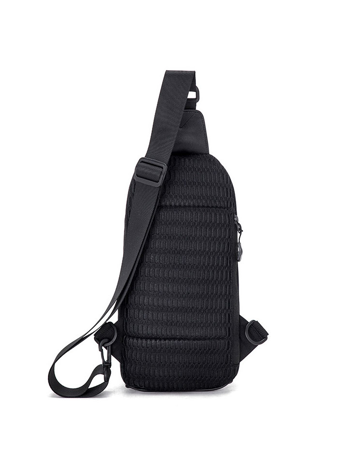 Whatna 革 斜めがけ ボディバッグ ワンショルダー メンズ 防水高密度オックスフォード生地 キーリング付 夜光デザイン7804-3