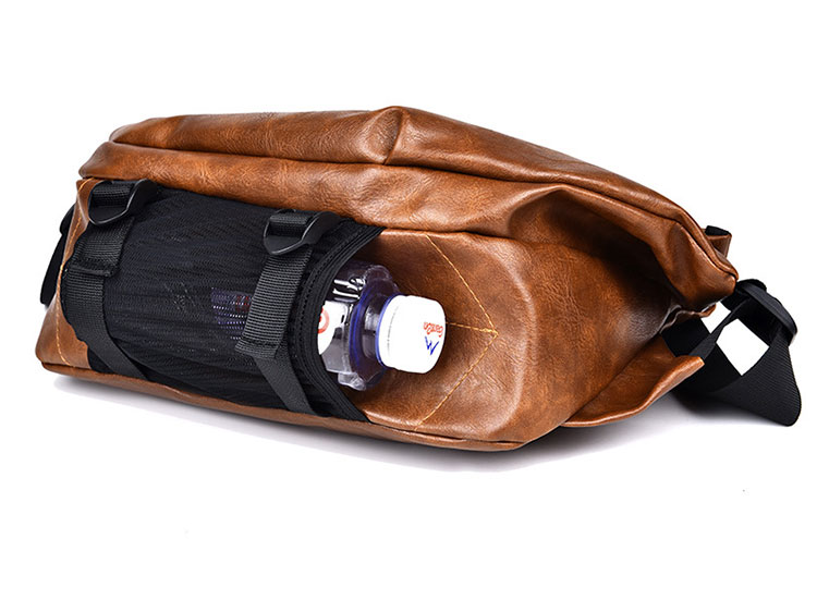 Whatna 革 ショルダーバッグ メンズ 斜め掛け ボディバッグ 胸バッグ 厚 手 レザー小さめビジネスバッグ 9.7インチのipad収納可 肩掛け 通勤 通学 斜めがけバッグ 防水 バッグ 自転車 かばん男性用-5