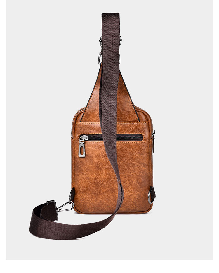 Whatna 革 ミニショルダーバッグ メンズ  斜めがけ ワンショルダーバッグ ミニボディバッグ 胸バッグ ショルダーミニポーチipad mini収納可puレザービジネス 通学 通勤バッグ 自転車 鞄-4