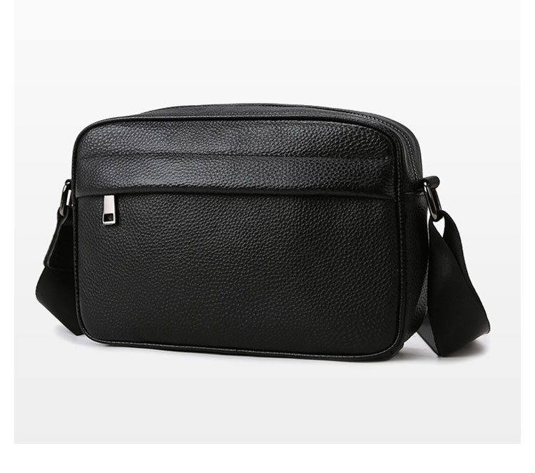 Whatna 天 然 牛 革 ショルダーバッグ メンズ 斜め掛け ボディバッグ 胸バッグ 本 革 小さめビジネスバッグ ipad Mini収納可 肩掛け 通勤 通学 斜めがけバッグ 防水 バッグ 自転車 かばん男性用-2