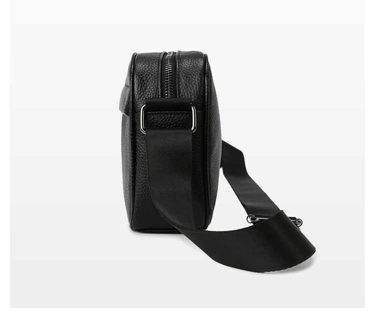 Whatna 天 然 牛 革 ショルダーバッグ メンズ 斜め掛け ボディバッグ 胸バッグ 本 革 小さめビジネスバッグ ipad Mini収納可 肩掛け 通勤 通学 斜めがけバッグ 防水 バッグ 自転車 かばん男性用-3