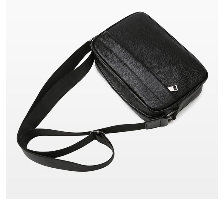 Whatna 天 然 牛 革 ショルダーバッグ メンズ 斜め掛け ボディバッグ 胸バッグ 本 革 小さめビジネスバッグ ipad Mini収納可 肩掛け 通勤 通学 斜めがけバッグ 防水 バッグ 自転車 かばん男性用-6