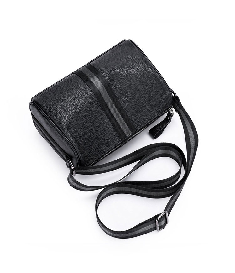 Whatna  天 然 牛 革 ショルダーバッグ メンズ 斜め掛け ボディバッグ 胸バッグ 本 革 小さめビジネスバッグ ipad Mini収納可 肩掛け 通勤 通学 斜めがけバッグ 防水 バッグ 自転車 かばん男性用-5