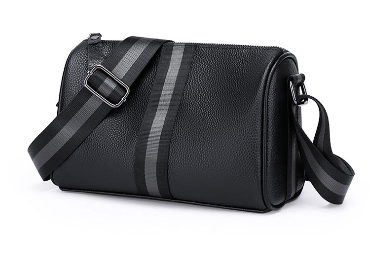 Whatna  天 然 牛 革 ショルダーバッグ メンズ 斜め掛け ボディバッグ 胸バッグ 本 革 小さめビジネスバッグ ipad Mini収納可 肩掛け 通勤 通学 斜めがけバッグ 防水 バッグ 自転車 かばん男性用-2