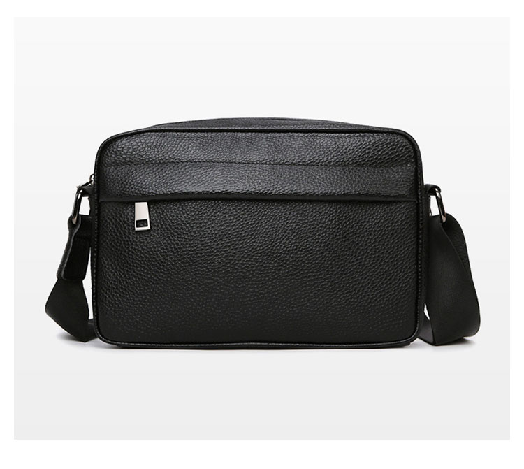 Whatna 天 然 牛 革 ショルダーバッグ メンズ 斜め掛け ボディバッグ 胸バッグ 本 革 小さめビジネスバッグ ipad Mini収納可 肩掛け 通勤 通学 斜めがけバッグ 防水 バッグ 自転車 かばん男性用-1