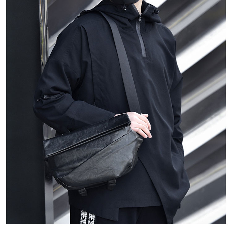 Whatna 革 ショルダーバッグ メンズ 斜め掛け ボディバッグ 胸バッグ 厚 手 レザー小さめビジネスバッグ 9.7インチのipad収納可 肩掛け 通勤 通学 斜めがけバッグ 防水 バッグ 自転車 かばん男性用-8