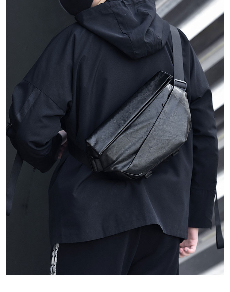 Whatna 革 ショルダーバッグ メンズ 斜め掛け ボディバッグ 胸バッグ 厚 手 レザー小さめビジネスバッグ 9.7インチのipad収納可 肩掛け 通勤 通学 斜めがけバッグ 防水 バッグ 自転車 かばん男性用-7