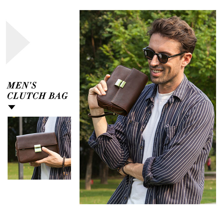 Whatna 天然 牛革 セカンドバッグ メンズ バッグ クラッチ バッグ 小さい カード6枚収納可 厚手 本 革レザー 結婚式 バッグ フォーマル ビジネス 冠婚葬祭 バッグ 男性用 紳士用 (MC1026)-7