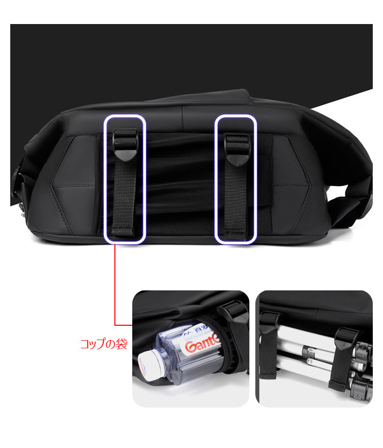 Whatna革 ショルダーバッグ メンズ 斜め掛け ボディバッグ 胸バッグ 厚 手 レザー小さめビジネスバッグ 9.7インチのipad収納可 肩掛け 通勤 通学 斜めがけバッグ 防水 バッグ 自転車 かばん男性用-5