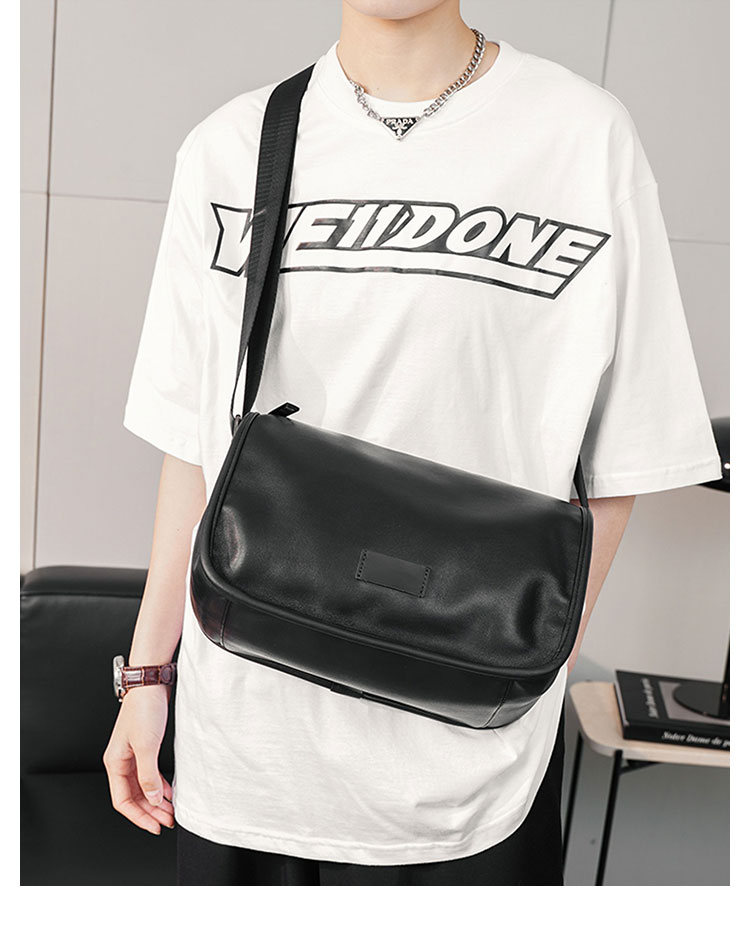 Whatna 革 ショルダーバッグ メンズ 斜め掛け ボディバッグ 胸バッグ 厚 手 レザー小さめビジネスバッグ 9.7インチのipad収納可 肩掛け 通勤 通学 斜めがけバッグ 防水 バッグ 自転車 かばん男性用-10