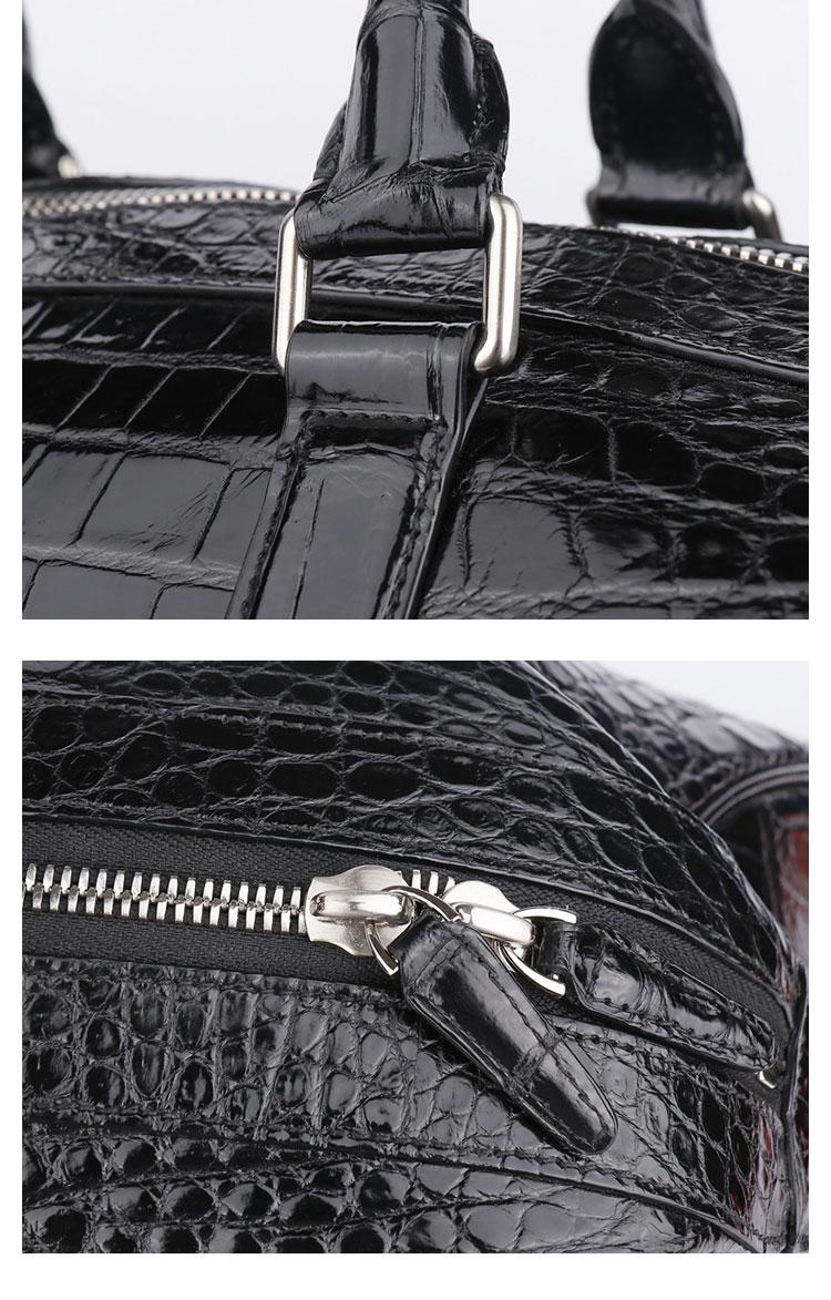 Whatna ワニ革 ビジネス バッグ メンズ 斜め掛け 手提げ バッグ クロコダイル革 本革 ブリーフケース 15.6インチPC対応 旅行 出張 通勤 通学 就活 面接 バッグ かばん 男性用 3087B-9