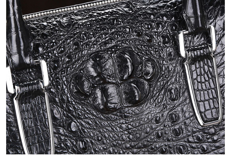 Whatna ワニ革 本革 ビジネス バッグメンズ 2way ショルダー 手提げ 斜め掛け 手持ち 肩掛けバッグ クロコダイル革 ブリーフケース 15.6インチPC対応 旅行 出張 通勤 通学 就活 面接 バッグ G1177-5